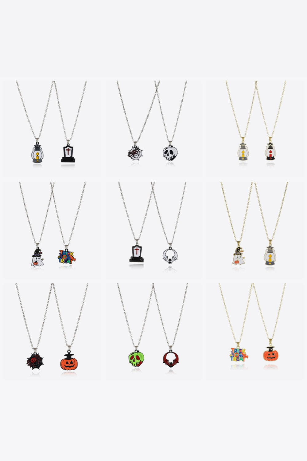 Two-Piece Halloween Theme Necklace Set OutfitFlow