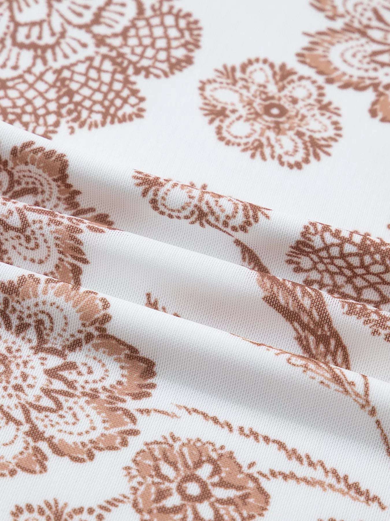 Thumbhole Long Sleeve Floral Print Mesh Top Trendsi