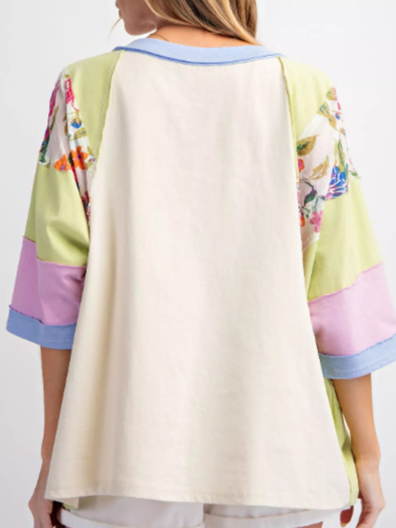 Striped Floral Long Sleeve T-Shirt OutfitFlow