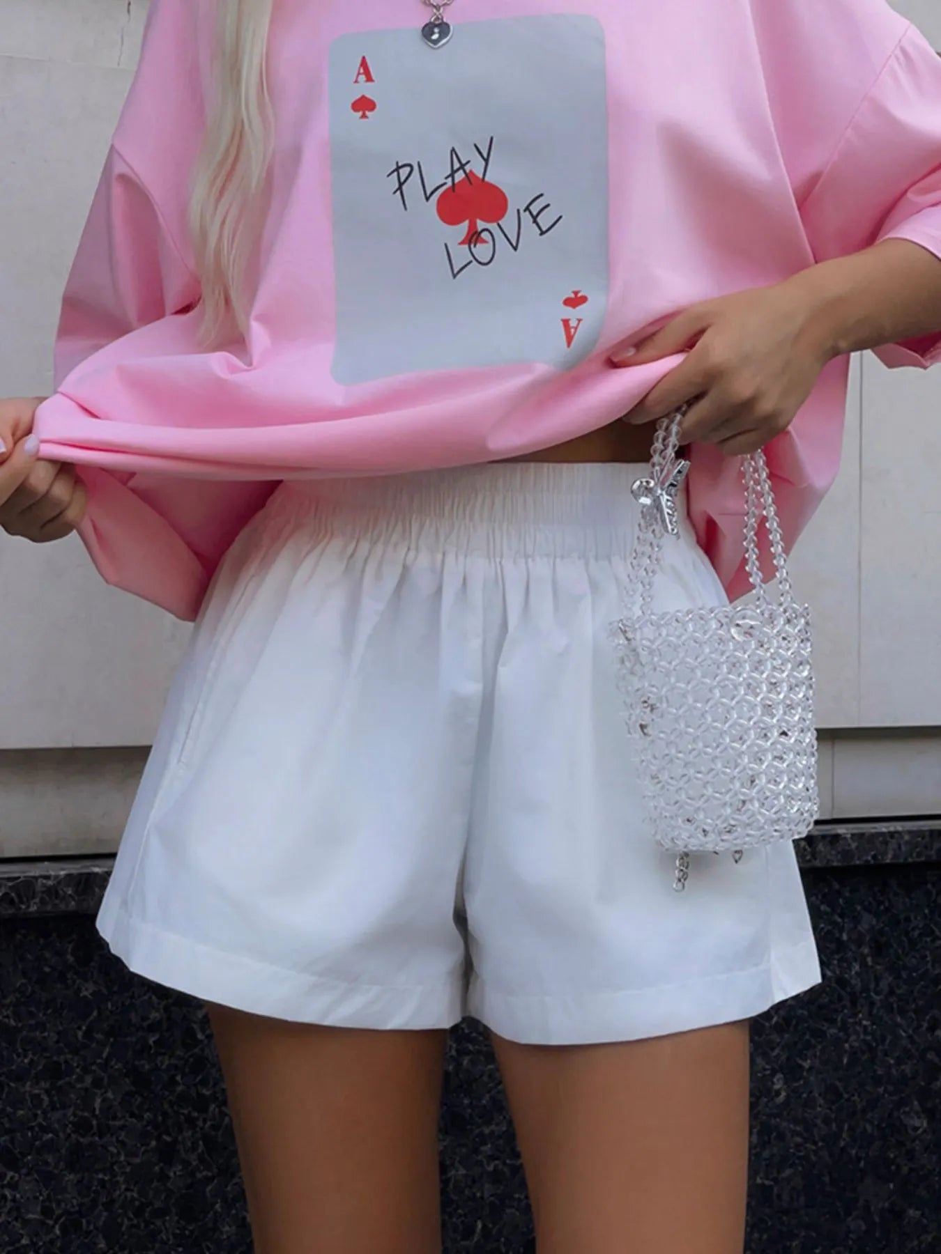 Graphic Round Neck Half Sleeve T-Shirt OutfitFlow