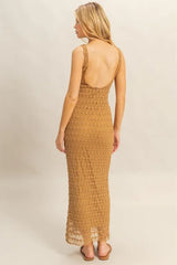HYFVE Sleeveless Crochet Open Back Maxi Dress OutfitFlow