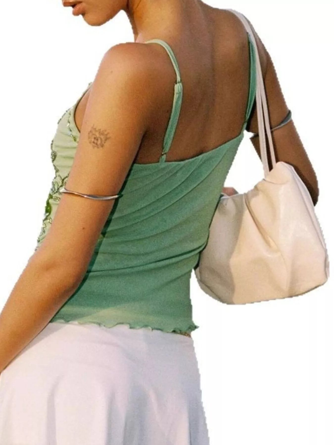 Sequin Butterfly Scoop Neck Cami OutfitFlow
