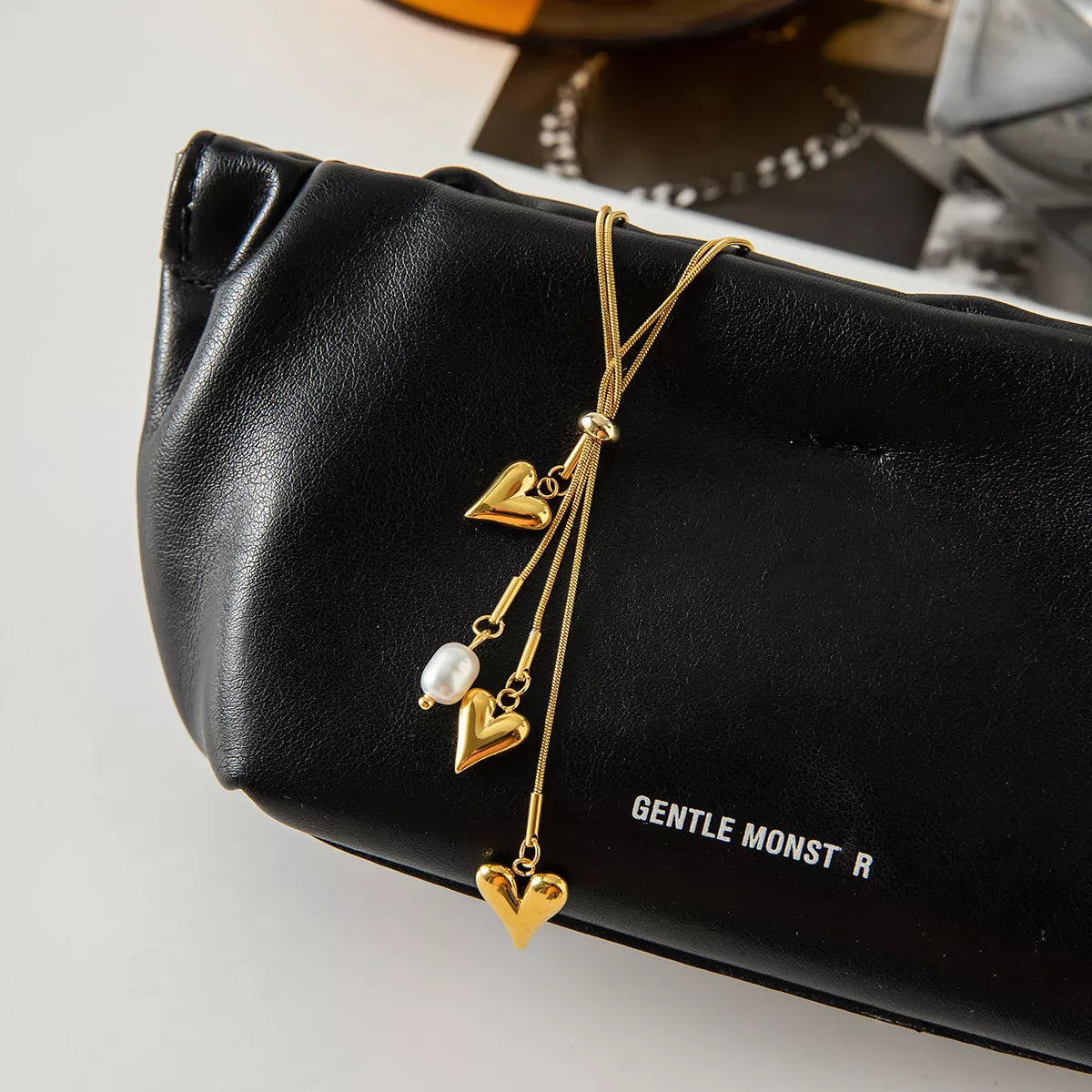 18K Gold-Plated Double Layered Heart Necklace OutfitFlow