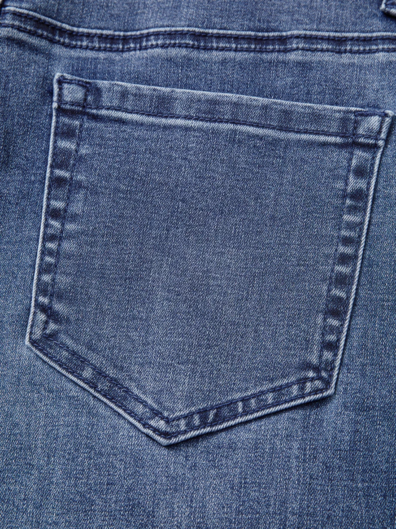 High Waist Button Zip Flare Leg Jeans OutfitFlow
