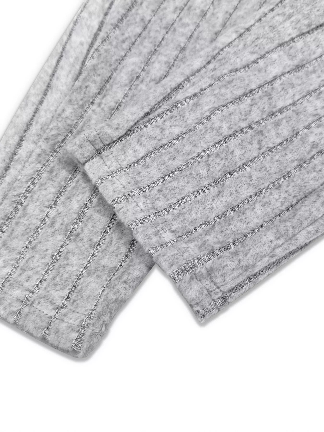 Plus Size Ribbed Knit Long Sleeve Split Dress & Leggings Set OutfitFlow