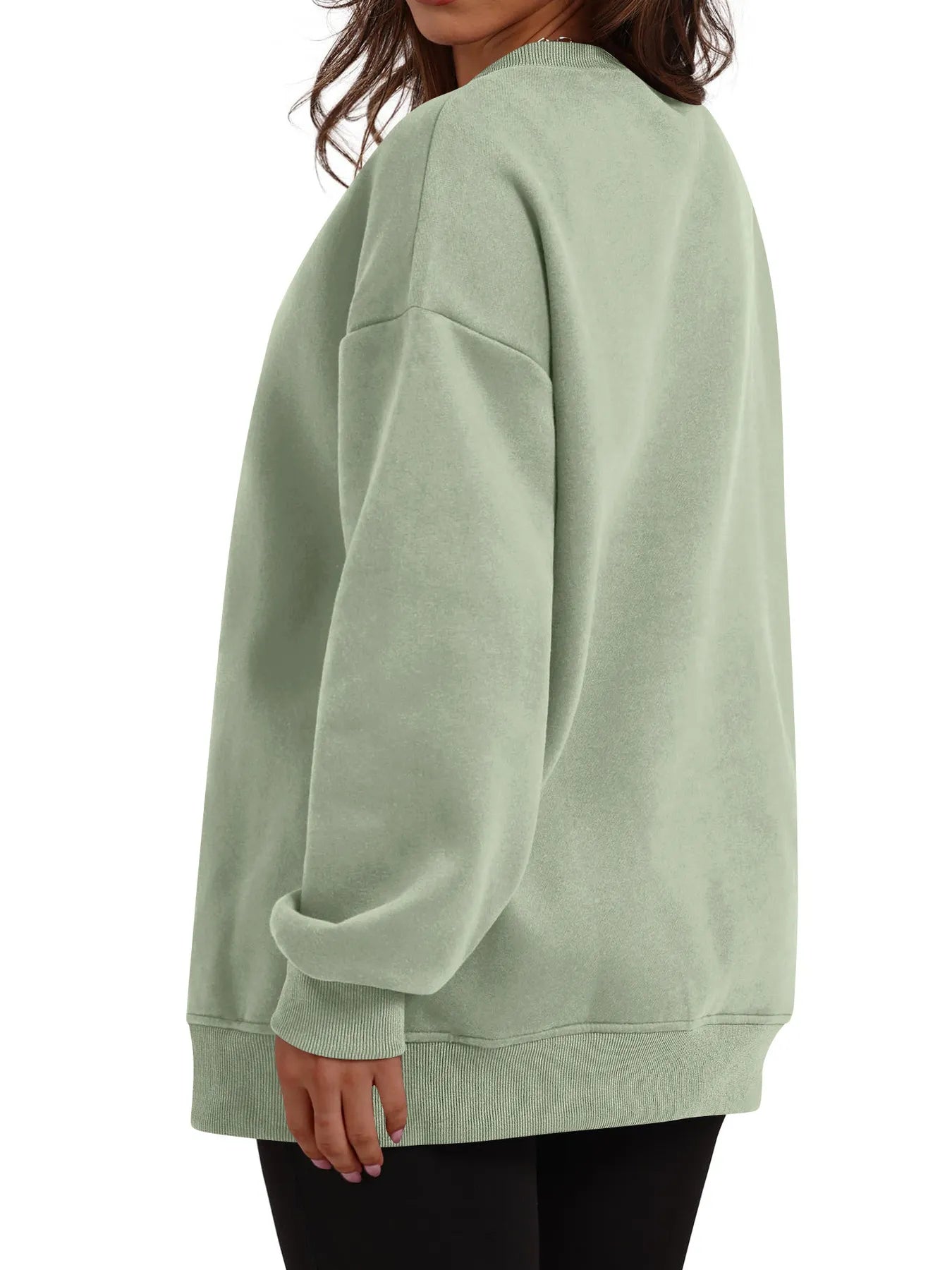 Oversized Long Sleeve Crewneck Sweatshirt OutfitFlow