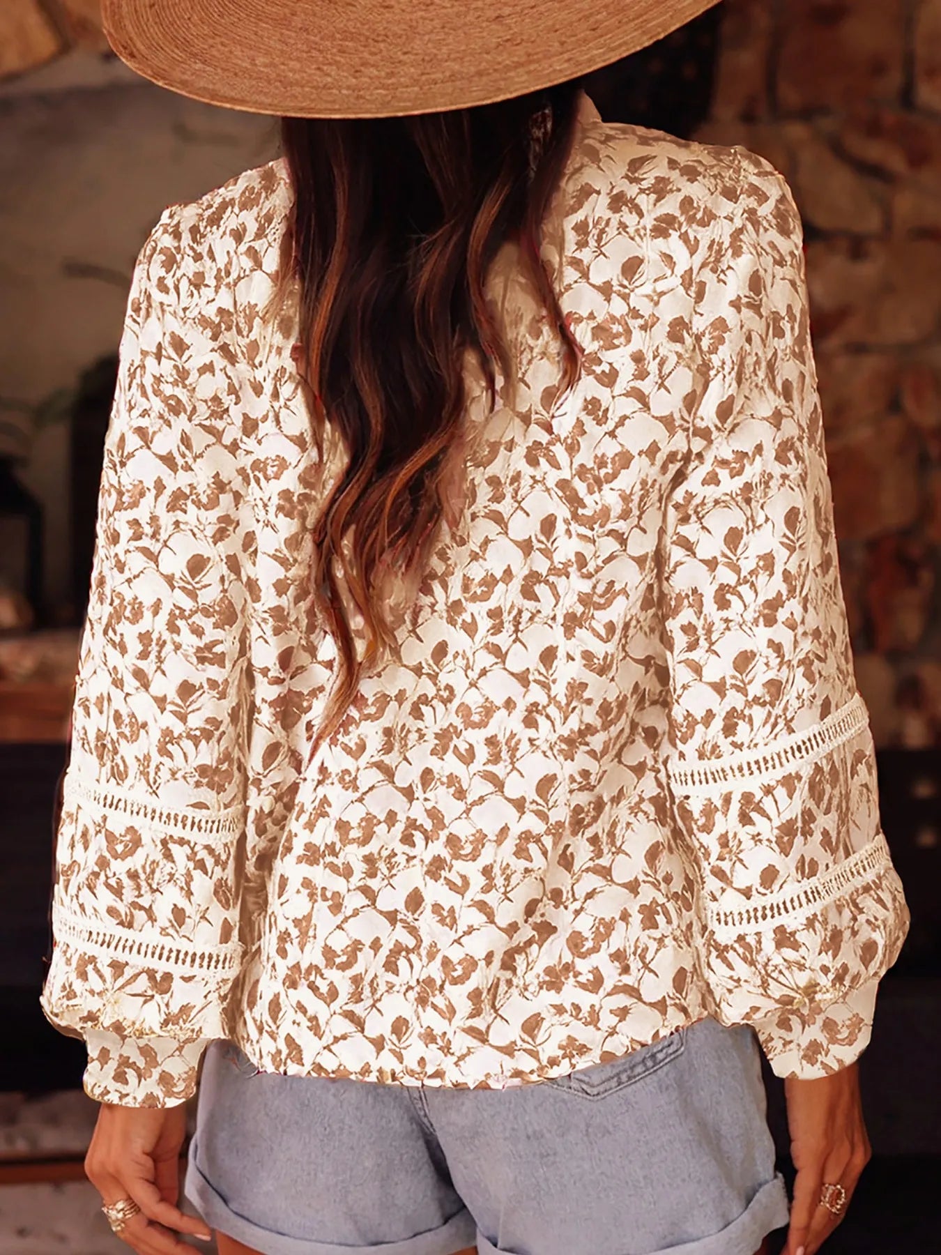 Floral Button Down Long Sleeve Shirt OutfitFlow
