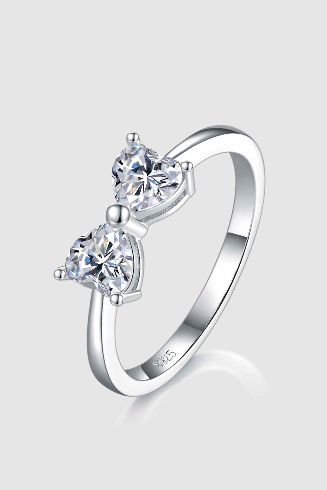 Outfit Flow - 1 Carat Moissanite 925 Sterling Silver Bow Ring