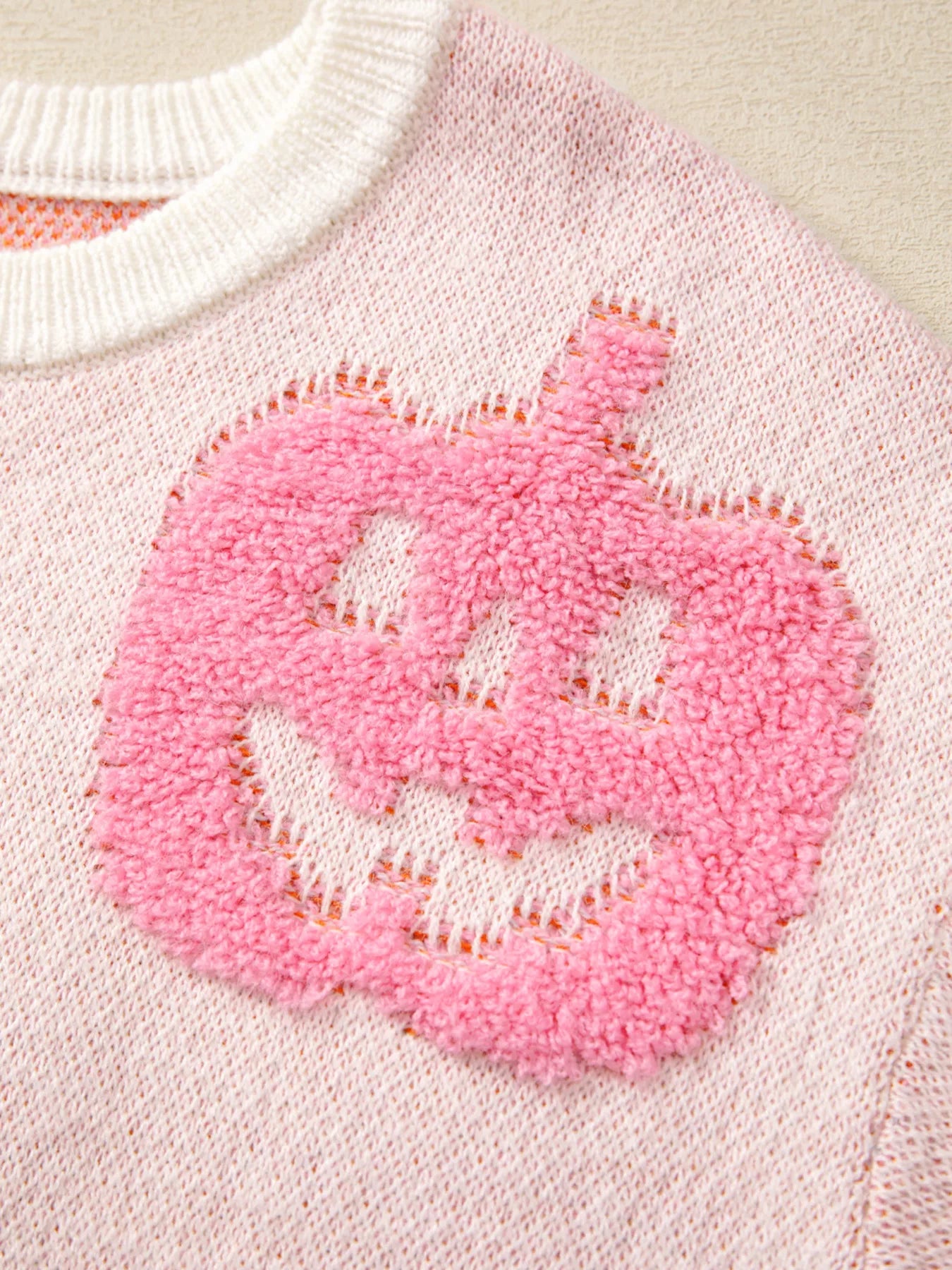 Halloween Cute Pumpkin Pattern Sweater OutfitFlow