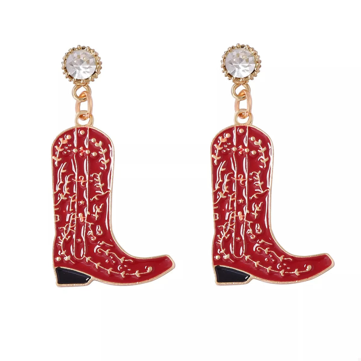 Cowboy Boot Dangle Earrings OutfitFlow