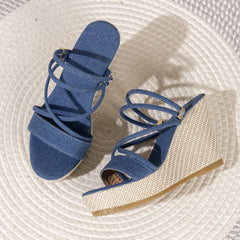 Open Toe Wedge Sandals OutfitFlow