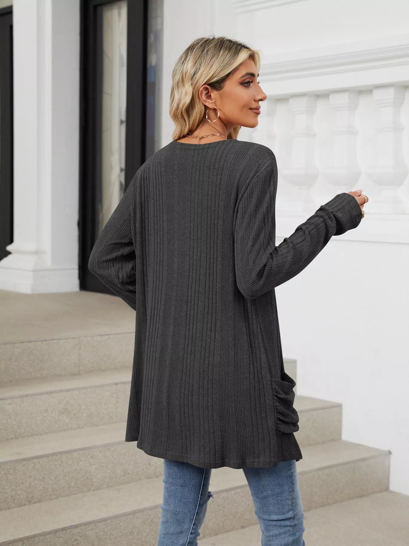 Open Front Long Cardigan OutfitFlow