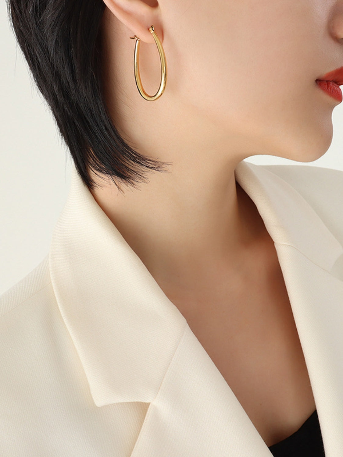 18K Gold-Plated Titanium Steel Earrings OutfitFlow