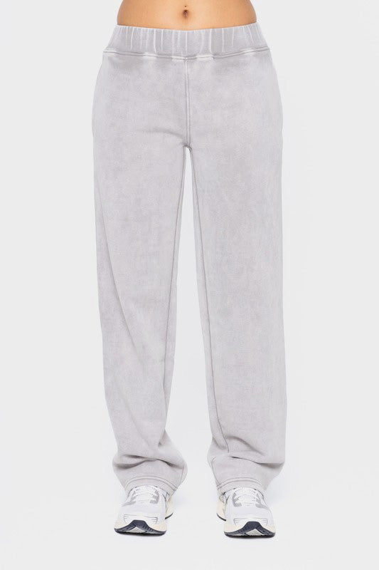 Outfit Flow - Mono B Elastic Waist Fleece Pants with Pockets