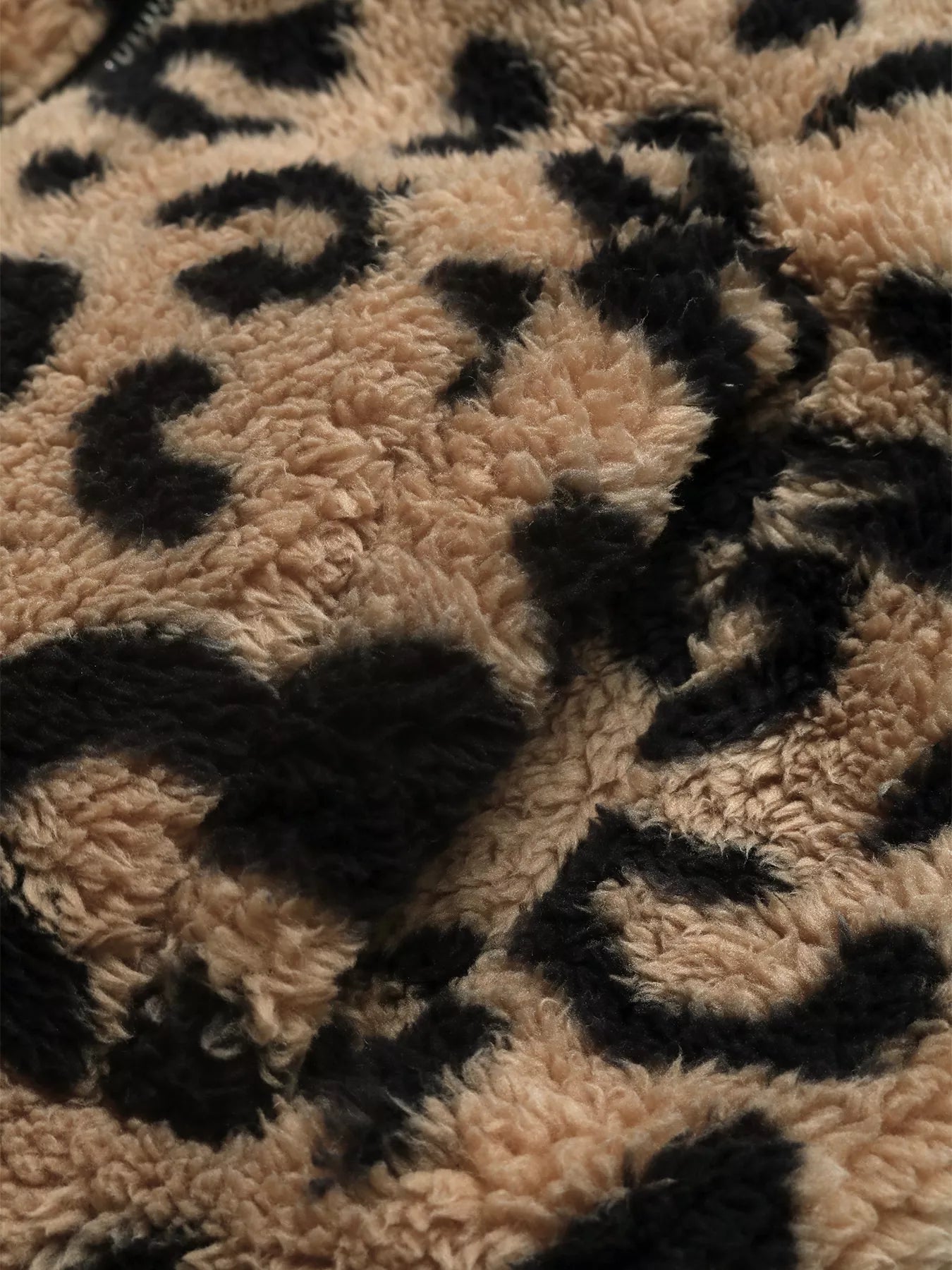 Leopard Zip Up Fleece Jacket OutfitFlow