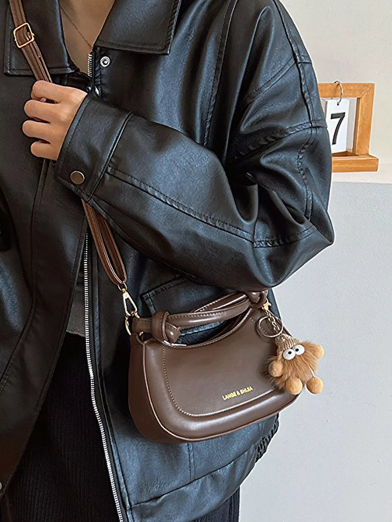 PU Leather Crossbody Bag OutfitFlow
