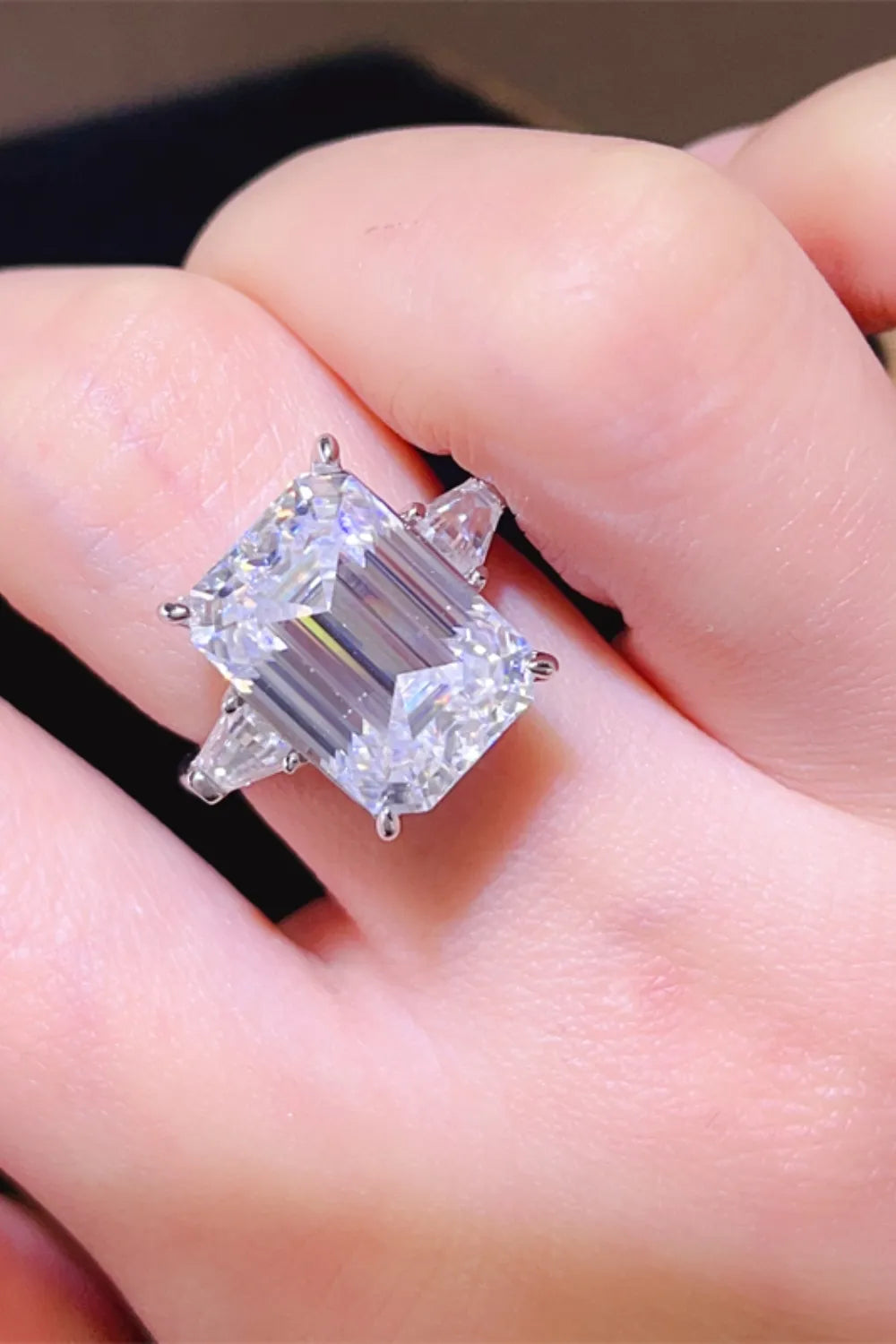 5 Carat Moissanite 925 Sterling Silver Ring OutfitFlow