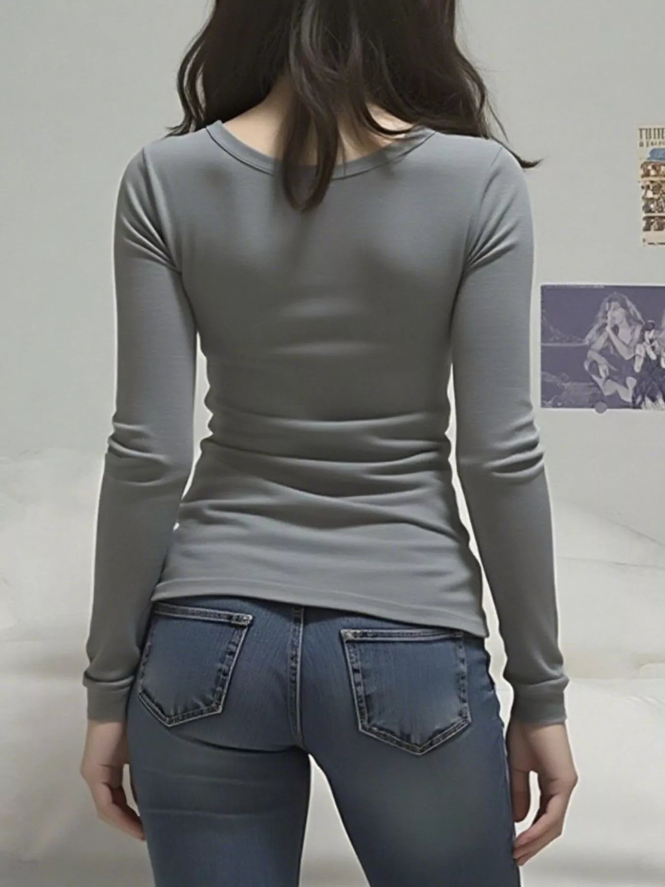 Long Sleeve T-Shirt with Lace Detail Trendsi