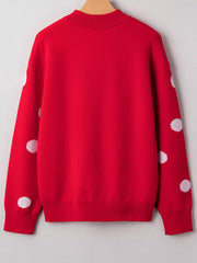 LET IT SNOW Christmas Loose Sweater OutfitFlow