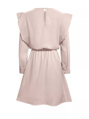 Ruffled Long Sleeve Mini Dress OutfitFlow