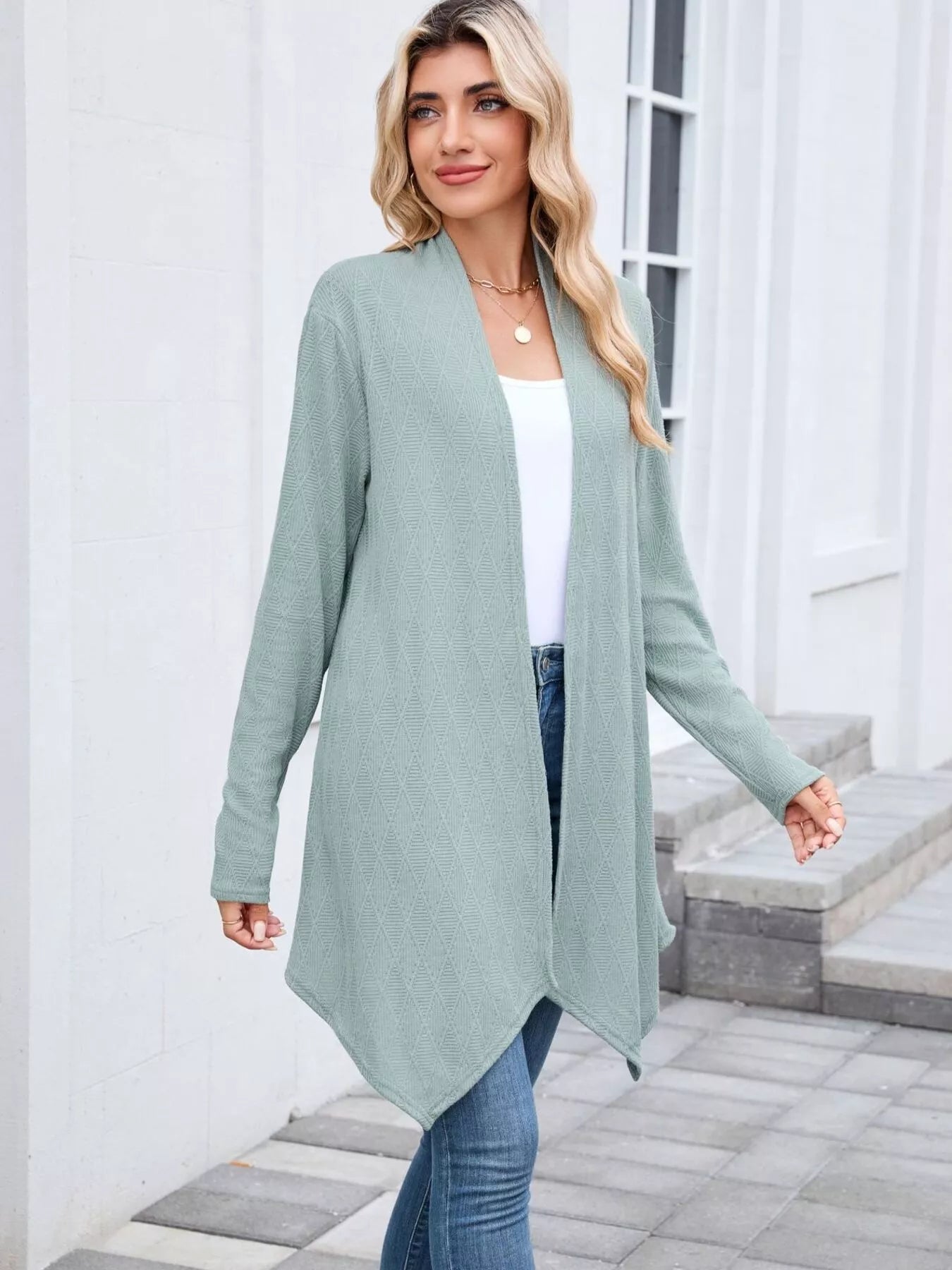 Open Front Long Cardigan OutfitFlow