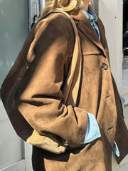 Button Up Long Sleeve Outerwear OutfitFlow