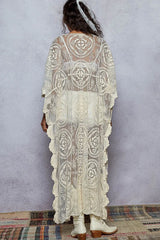 POL Lace Embroidered Beach Cover Up Kaftan OutfitFlow