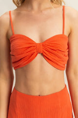 HYFVE Ruched Bra Top and Mini Skirt Set OutfitFlow