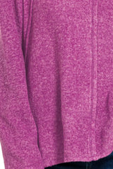Zenana Brushed Hacci Exposed Seam Hi Low Sweater OutfitFlow