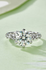 Outfit Flow - 2 Carat Moissanite 925 Sterling Silver Ring