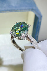5 Carat Moissanite 925 Sterling Silver Ring OutfitFlow