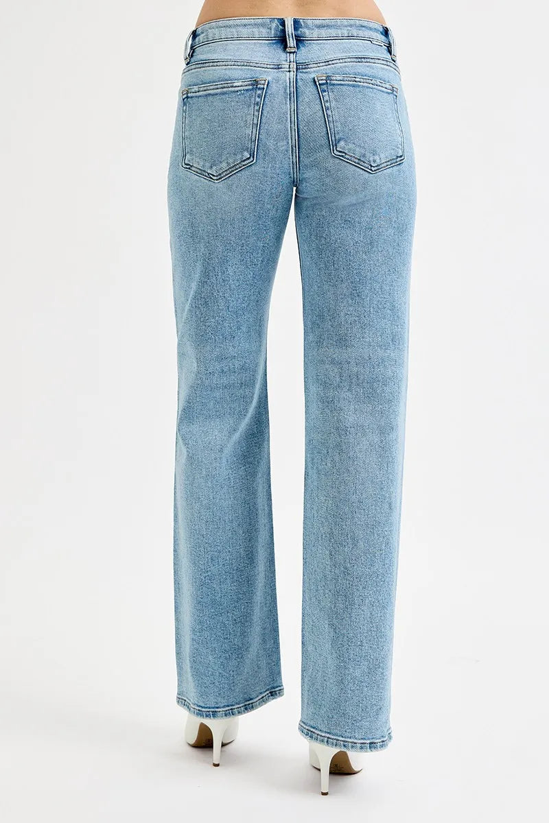 RISEN Full Size Low Rise Ankle Boyfriend Distressed Jeans Plus Size OutfitFlow