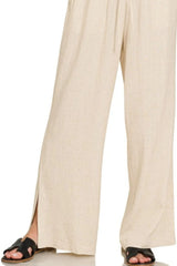 Zenana Linen Drawstring Pants OutfitFlow