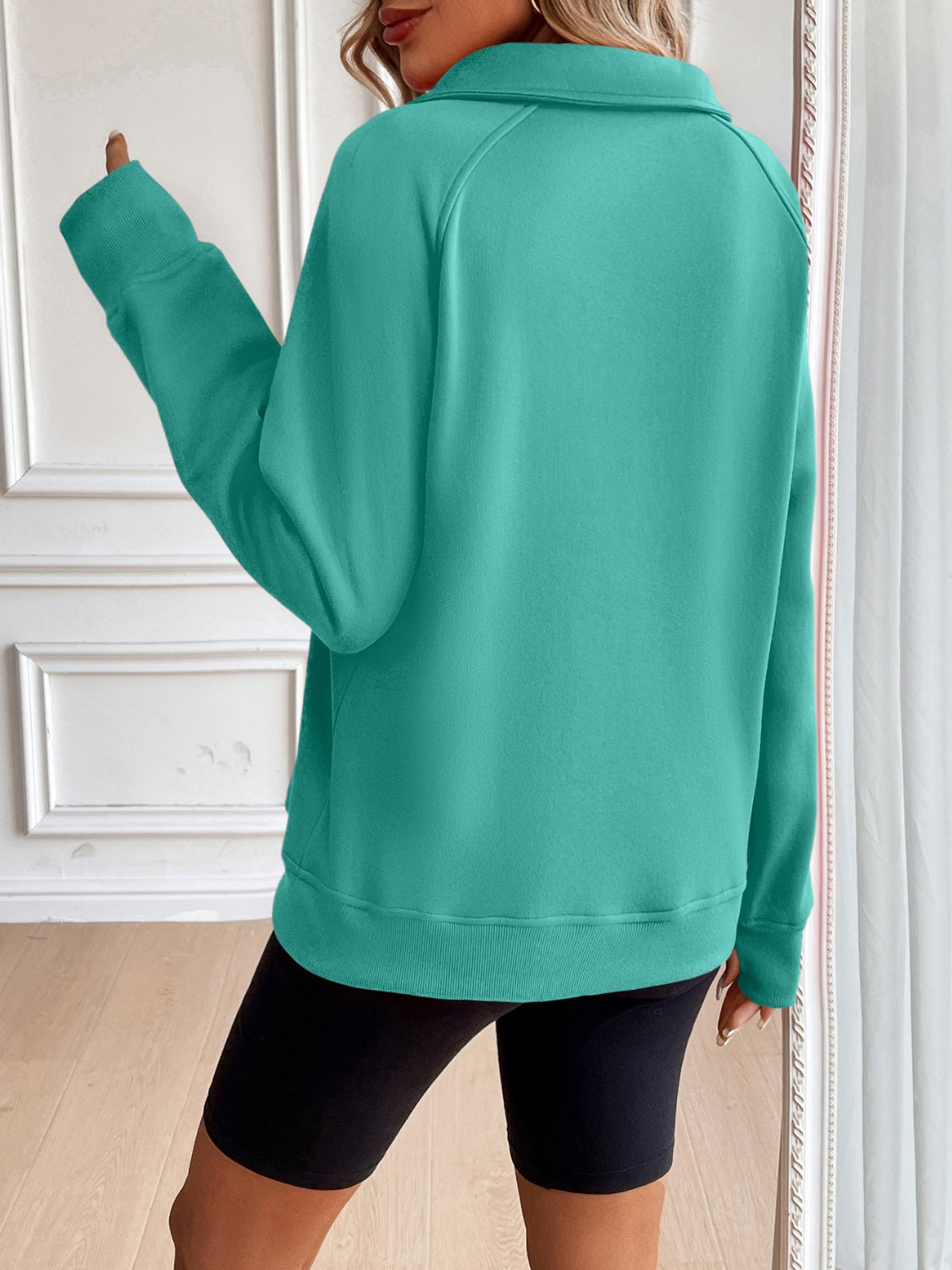 Outfit Flow - Ivy Lane Half Zip Raglan Sleeve Sweatshirt