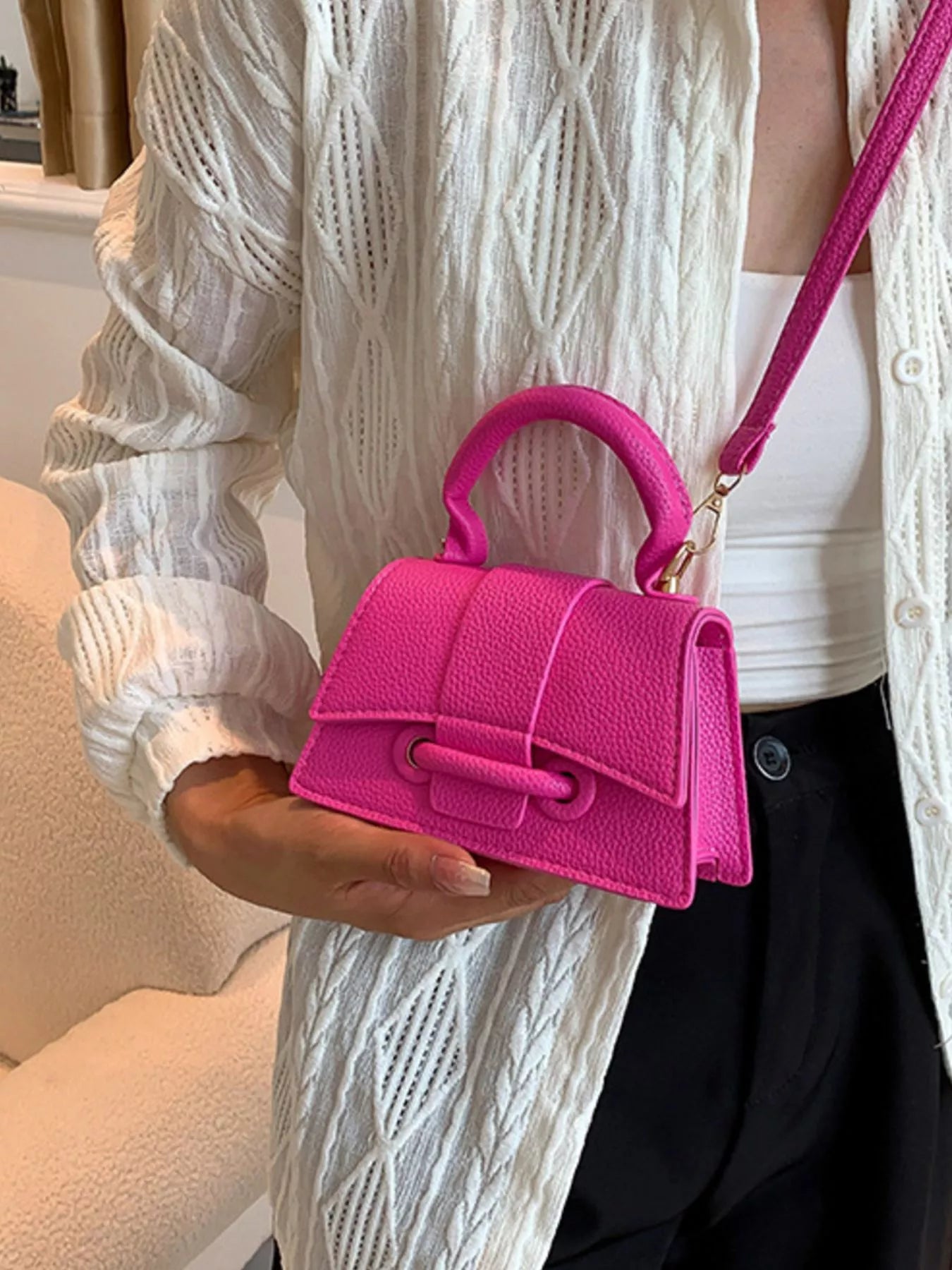 Mini Top Handle Crossbody Bag OutfitFlow