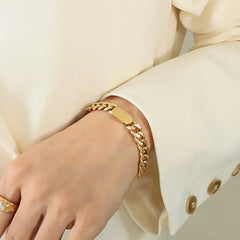 18K Gold-Plated Titanium Steel Bracelet OutfitFlow