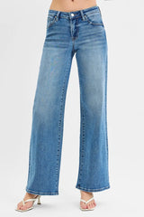 RISEN Full Size Low Rise Wide Leg Jeans Plus Size OutfitFlow