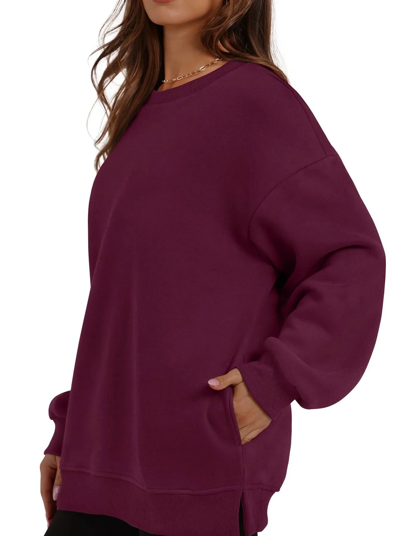 Oversized Long Sleeve Crewneck Sweatshirt OutfitFlow