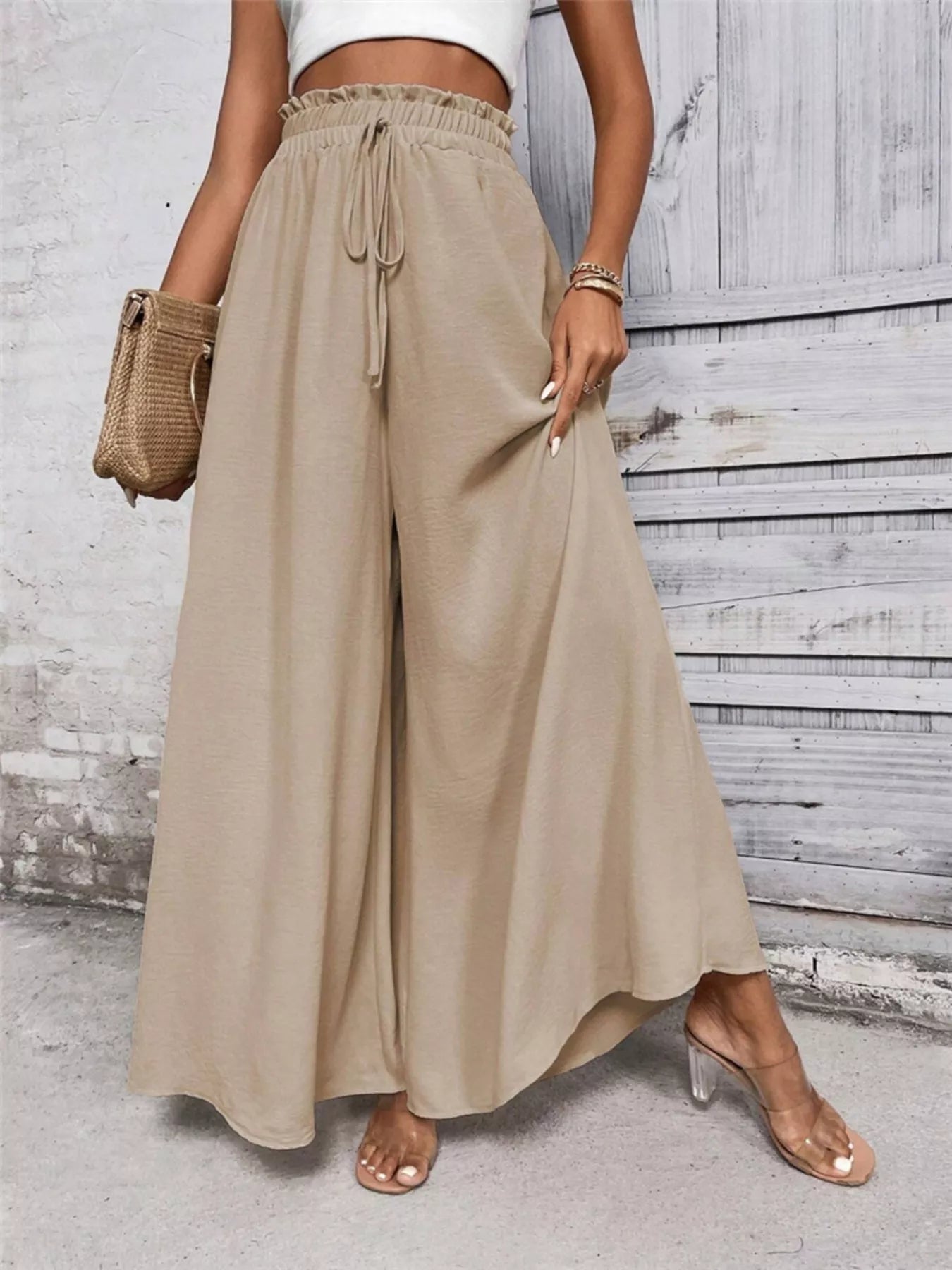 Frill Wide Leg Pants OutfitFlow