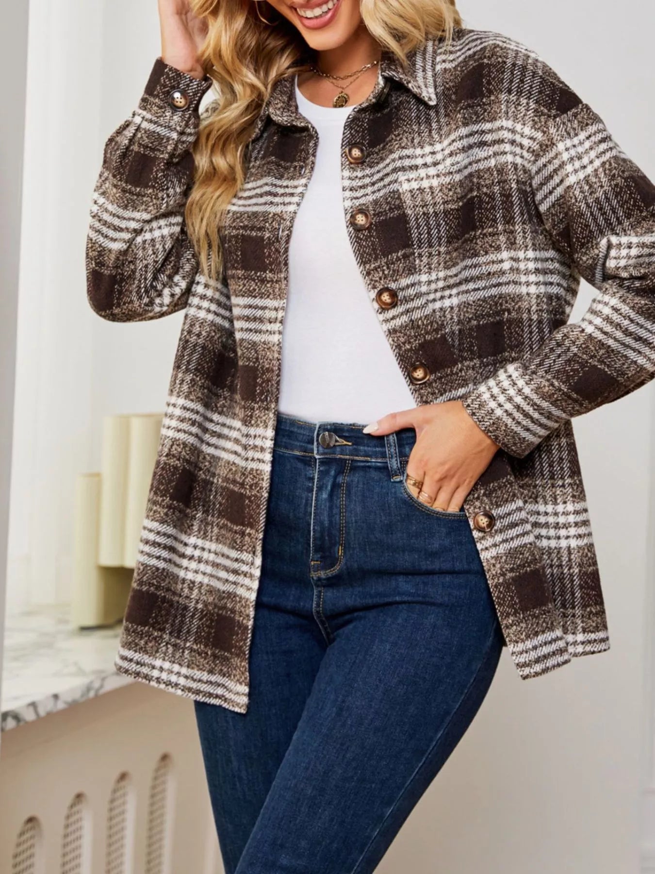 Plaid Button-Up Shirt OutfitFlow