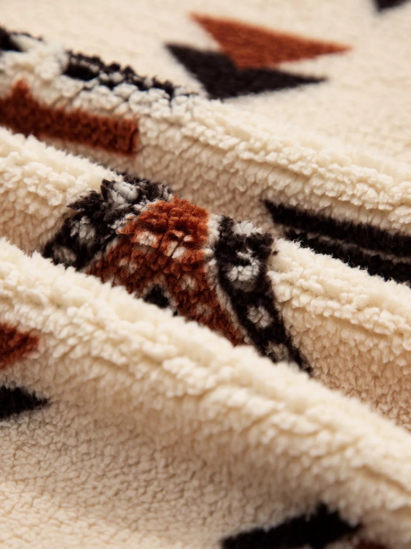 Western Aztec Half Zip Plush Sweatshirt OutfitFlow