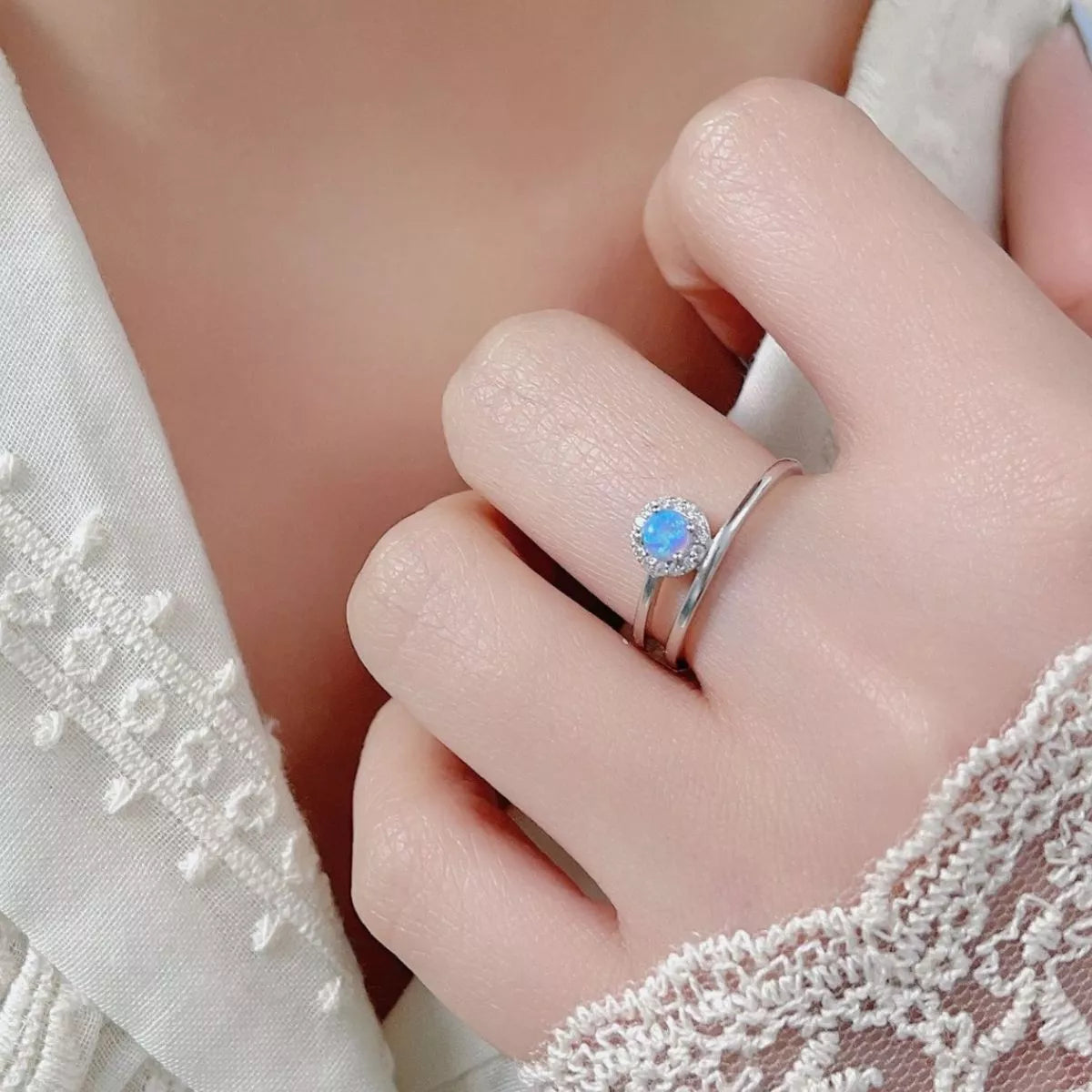 925 Sterling Silver Opal Ring OutfitFlow