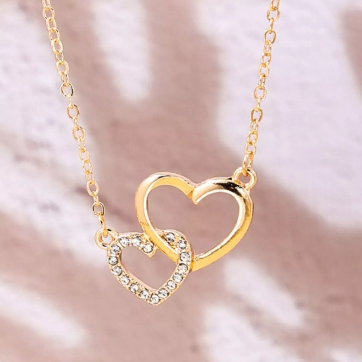 18K Gold-Plated Heart Pendant Necklace OutfitFlow