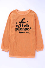 WITCH PLEASE Graphic Dropped Shoulder Sweatshirt OutfitFlow