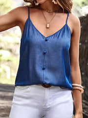 V-Neck Adjustable Strap Cami OutfitFlow