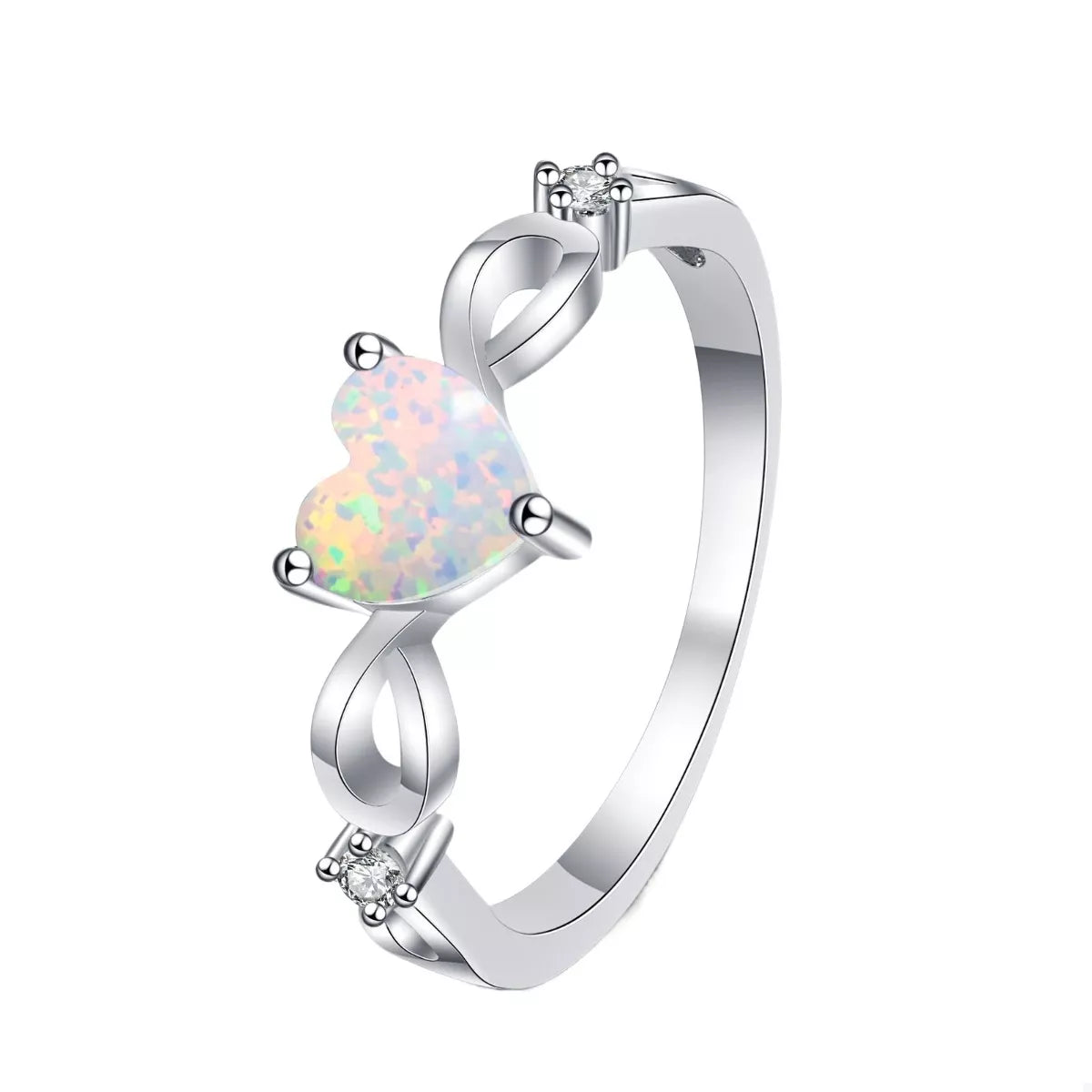 925 Sterling Silver Heart-Shaped Ring OutfitFlow