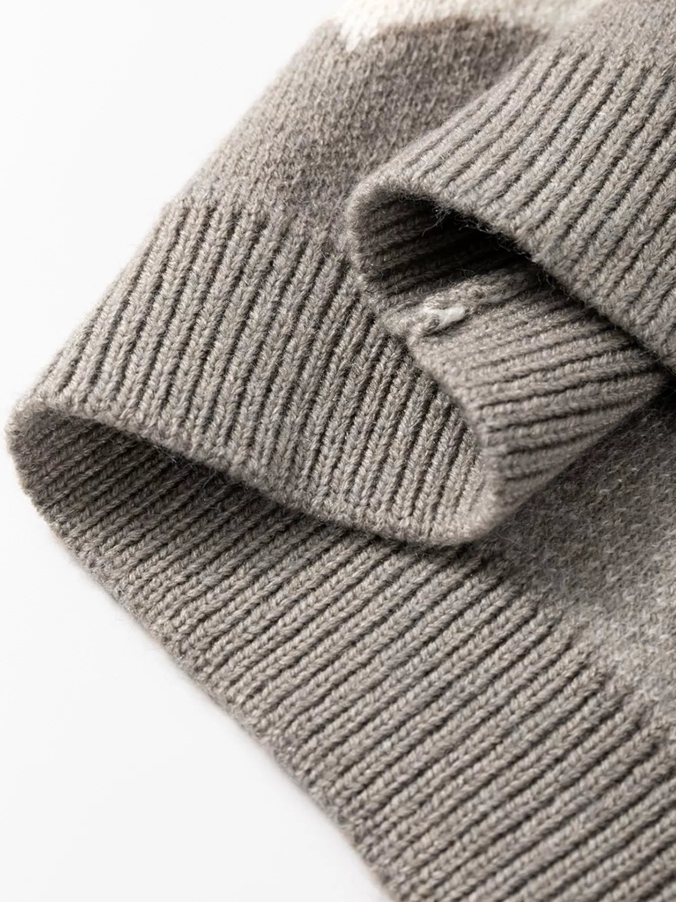 Wave Striped Balloon Sleeve Drop Shoulder Sweater OutfitFlow