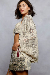 POL Crochet Knit Lightweight Cardigan Trendsi