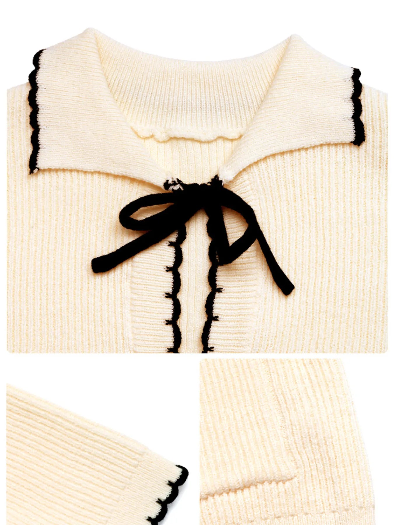 Tie Front Long Sleeve Cardigan OutfitFlow