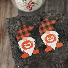 Wooden Dwarfs Pumpkin Dangle Earrings OutfitFlow